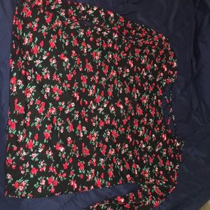 Black Floral Top Long Sleeve